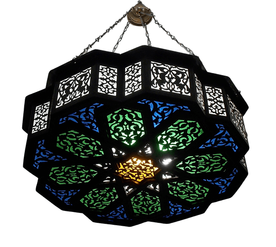 Moroccan Chandelier stained glass